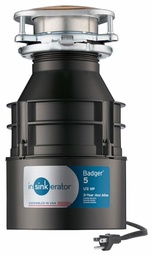 [4065190] Badger 5 Continuous Feed Food Waste Garbage Disposal 1/2 HP (with Cord)
