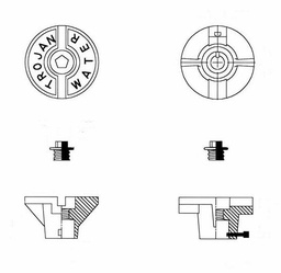[4881135] Service Box Cap W/Set Screw 1" and Brass Plug 1"