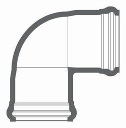 [7670910] 8"x90D PVC ELBOW CIOD DR18 BxB BLUE BRUTE