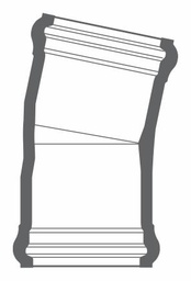 [7670951] 4"x11 1/4D PVC ELBOW CIOD DR18 BxB T.B. FAB BLUE BRUTE