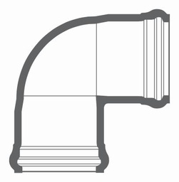 [7670913] 10"x90D PVC ELBOW CIOD DR18 BxB BLUE BRUTE