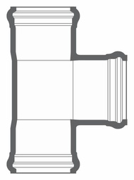 [7670989] 12"x6" PVC TEE CIOD DR18 BxBxB BLUE BRUTE