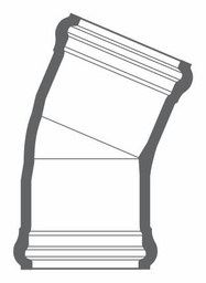 [7670946] 12"x22 1/2D PVC ELBOW CIOD DR18 BxB BLUE BRUTE