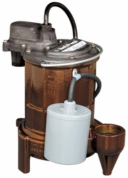 [1582730] 1/3 HP 1-Phase 115V Cast Iron Effluent Pump Auto with 25' Cord and Wide Angle Float Piggy Back Plug