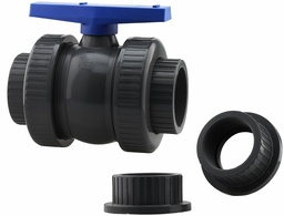 [7642275] 0925-40NL - '4" FPT Union PVC Ball V Deluxe PTFE Seat - Epdm O-Ring Seal'