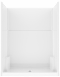 [6451904] Icon 60" x 36" Center Drain Alcove 1-Piece Shower