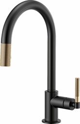 [3051082] Litze Kitchen Faucet with Pulldown Spray Arc Spout and Knurled Handle