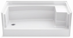 [3990325] Bowen 60" x 31-1/4'" RH Drain Shower Base with LH Seat & 21" Knee Wall