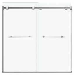 [6457040] Duel 56-59" x 55.5-59" Sliding Tub Door with Towel Bar