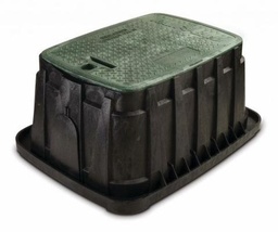 [4622797] 16 x 22 x 12 Jumbo Black Valve Box with Green Lid