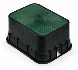 [4622770] 16 x 22 x 12 Jumbo Black Valve Box with Green Drop-In Lid