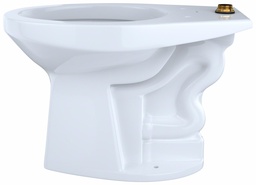 [1063070] Elongated 1.0 GPF Floor-Mounted Flushometer ADA Compliant Toilet Bowl with Top Spud and CeFiONtect