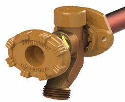 [7094088] Model 19 Wall Faucet Wirsbo Inlet 8 Inch, Black Handle