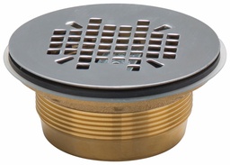 [7899105] Round No Caulk Brass Shower Drain