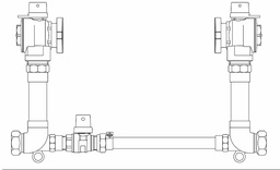 [2312882] N/L 15"H 2" COPPER STR - 2" FIP x 2" FIP - F/PORT B/V & DUAL CHK/V with TEST PORT - with IDLR SPECIAL