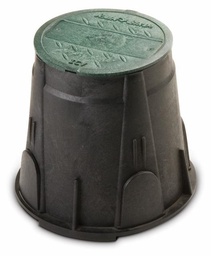 [4622787] 7 Round Black Valve Box with Green Lid