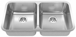 [4405250] Steel Queen 30-7/8" 2 Bowl Undermount Sink