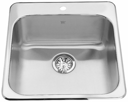[4404026] Steel Queen 20" 1-Hole 1 Bowl Drop-In Kitchen Sink