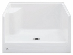 [3990260] 35-3/4" x 37-1/2" Center Drain Shower Base with 21" Knee Wall