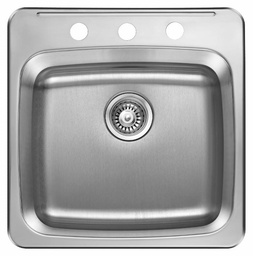 [4421120] 3-Hole 1 Bowl Drop-In Sink