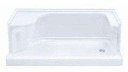 [3990335] Calona 60" x 32" RH Drain Shower Base with LH Seat