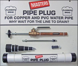 [3539924] MASTERS Pipe Plug Plumbers Bread 0.5 to 2.5in Complete Kit