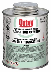 [7999931] 473ml ABS-PVC Transition Cement White