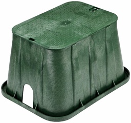 [7647875] 14 x 19 x 12 Green Valve Box with Green ICV Overlapping Lid