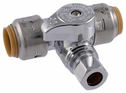 [1229911] 1/2" x 1/2" x 3/8" Comp Tee Stop