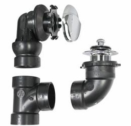 [7590029] ABS Lift & Turn Waste & Overflow Kit Adjustable Angle