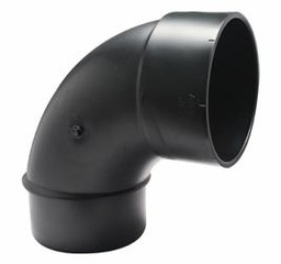 [7620027] 102456 ABS DWV 6" 90D STR ELL SPGXH BLK CANPLAS