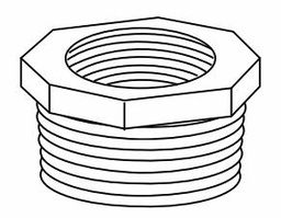 [7105047] 3 X 2 1/2 BRASS HEXO BUSH. LEAD FREE