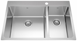 [4400290] Brookmore 30-7/8" 1-Hole 1.75 Bowl Drop-In Kitchen Sink