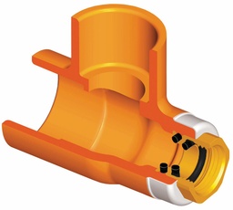 [3270350] 1" x 1/2" x 1" SxFPTxS TorqueSafe Sprinkler Head Tee FlameGuard