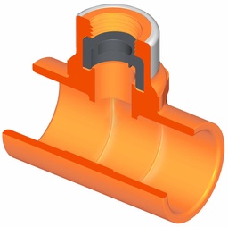 [3270306] 1" x 1" x 1/2" SxSxFPT TorqueSafe Sprinkler Head Tee FlameGuard