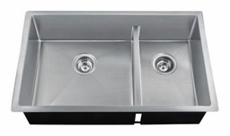 [4424930] Hand Fabricated 2 Bowl Under Mount Sink