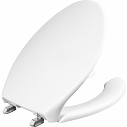 [2000326] Elongated Commercial Open Front Toilet Seat with Cover
