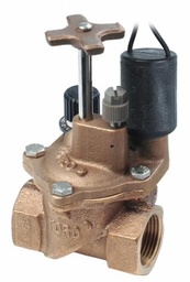 [4611040] 220 Brass Globe Valve, 1" NPT, Electric, w/ Spike Guard Solenoid