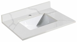 [2545555] Calcutta Quartz Counter Top with Undermount Sink