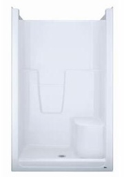 [3990030] Bathcove 48" x 36" Center Drain Shower Stall with RH Seat