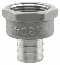 [7901208] SSPEX-FA07 - '3/4" x 3/4" FPT 304SS Crimp PEX Female Adapter - F1807'