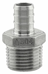 [7901228] SSPEX-MA05 - '1/2" x 1/2" MPT 304SS Crimp PEX Male Adapter - F1807'