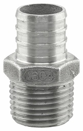 [7901240] SSPEX-MA0705 - '3/4" x 1/2" MPT 304SS Crimp PEX Male Adapter - F1807'