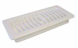 [5590110] 4"X10" PLASTIC FLOOR REGISTER - WHTE-BULK