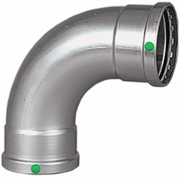 [6521700] 2-1/2 P/P STAINLESS STEEL CXC 90° ELBOW XL