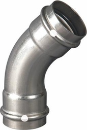 [6571055] 2 P/P STAINLESS STEEL CXC 45 ELBOW W/FKM