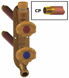 [7094220] Model V22CP Freezeless Hot & Cold Wall Faucet 8 Inch, Metal Handle