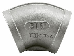[7110586] 2-1/2 STAINLESS THRD 150# 45° ELBOW
