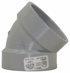 [7560205] 2"x45D PVC DWV SHORT TURNELBOW HxH SYSTEM 15
