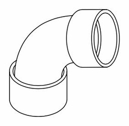 [7583112] 10"x90D PVC DWV ELBOW HxH SYSTEM XFR
